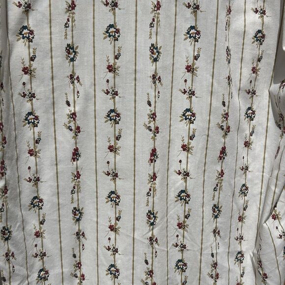 Vtg High Noon Floral Stripe Shirt Men Sz L Cream Pearl Snap Long Sleeve Western - Picture 9 of 14